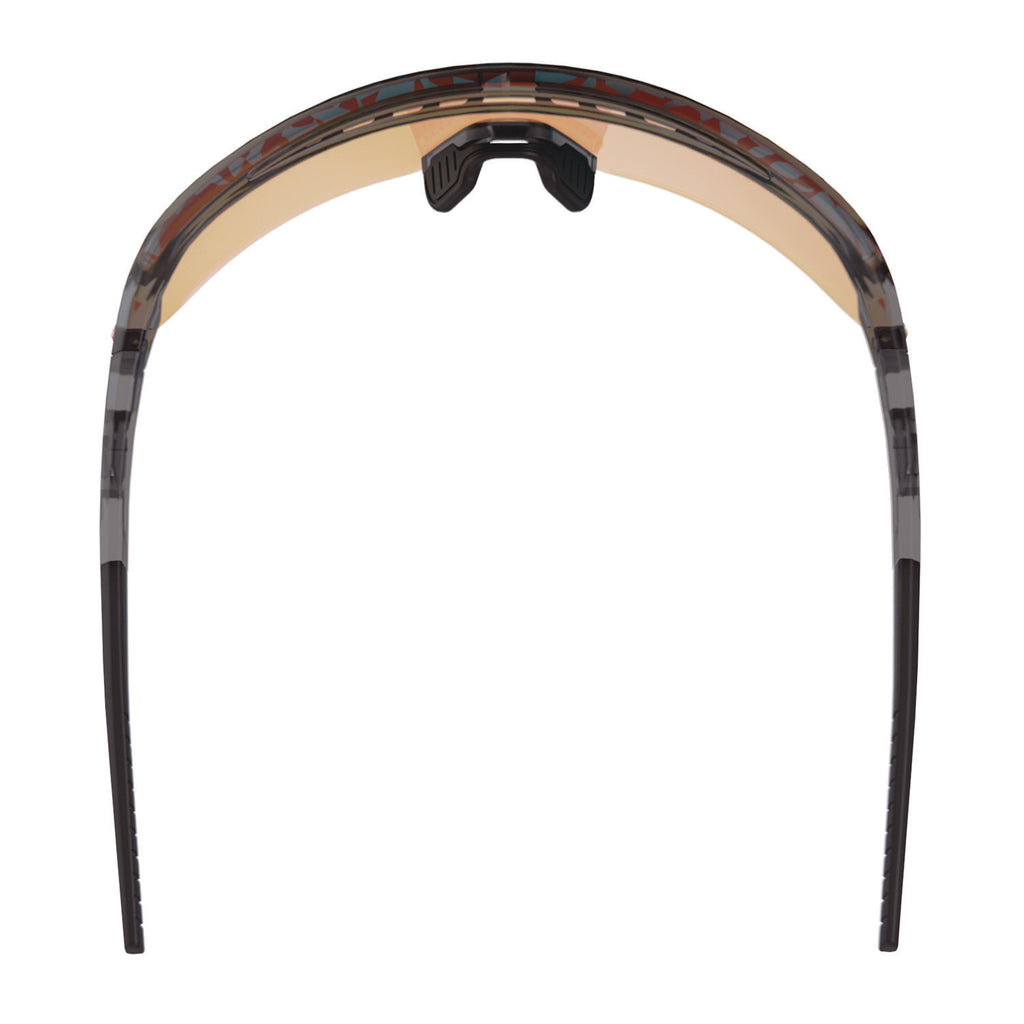 Skullerz AEGIR Safety Glasses, Mirrored Lenses, Clear Smoke Nylon Frame, Orange Mirror PolyCarb Lens, Ships in 1-3 Bus Days