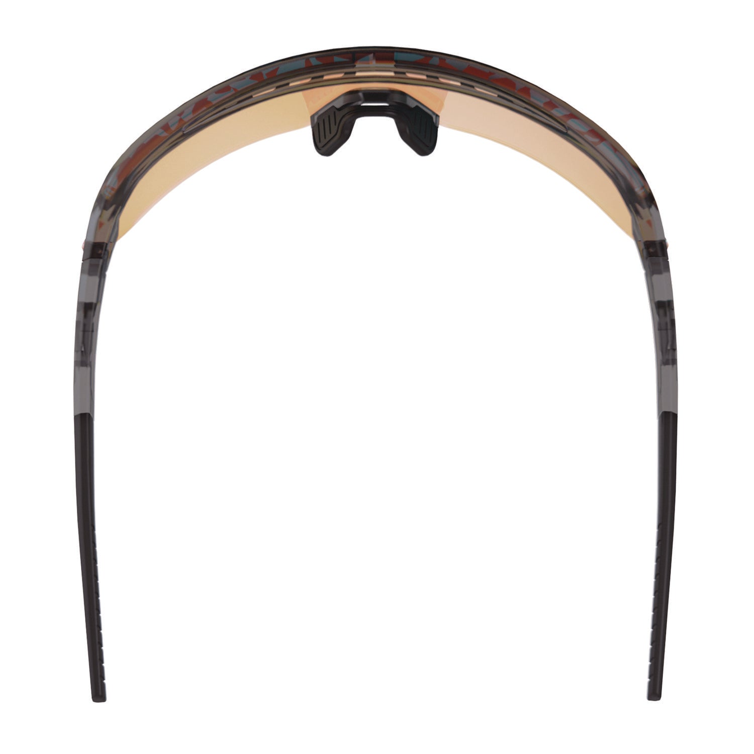 Skullerz AEGIR Safety Glasses, Mirrored Lenses, Clear Smoke Nylon Frame, Orange Mirror PolyCarb Lens, Ships in 1-3 Bus Days