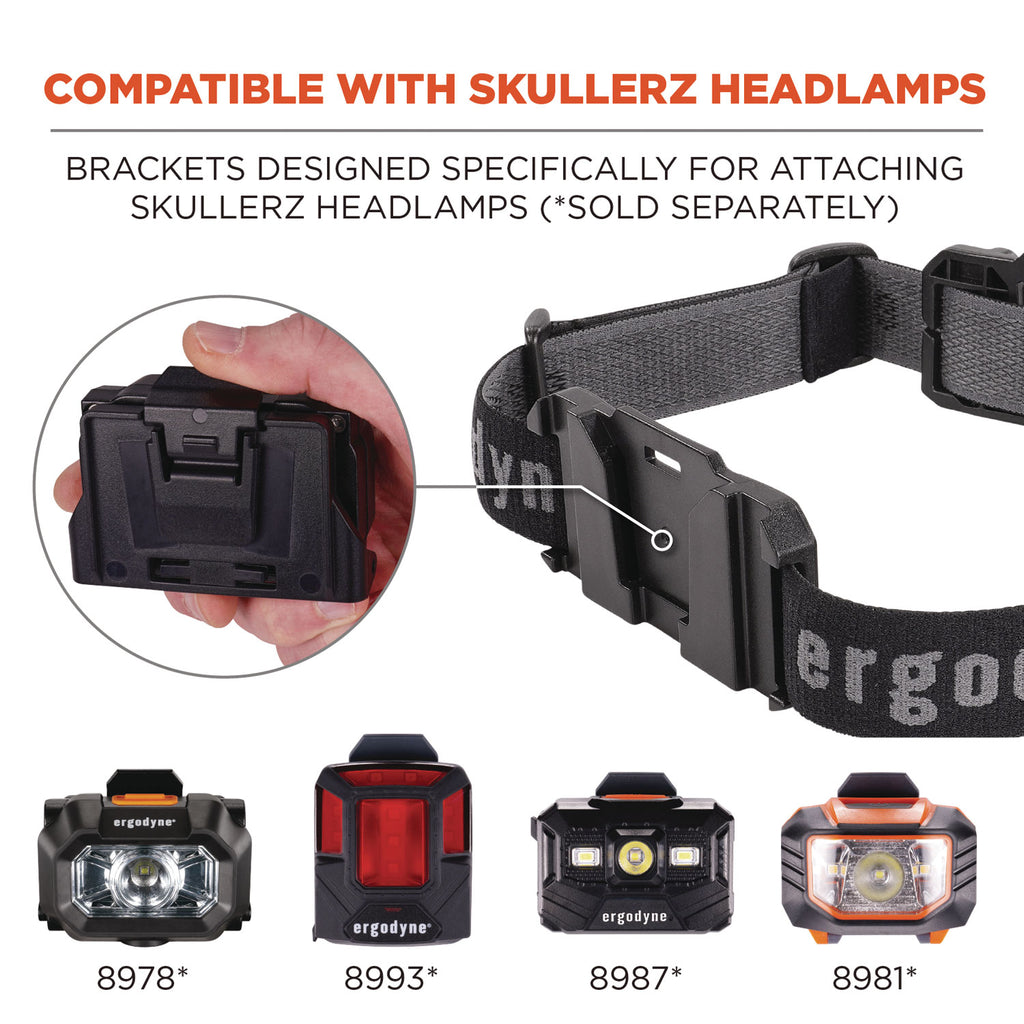 Skullerz 8980 Headband Light Mount with Fabric Strap, Ships in 1-3 Business Days