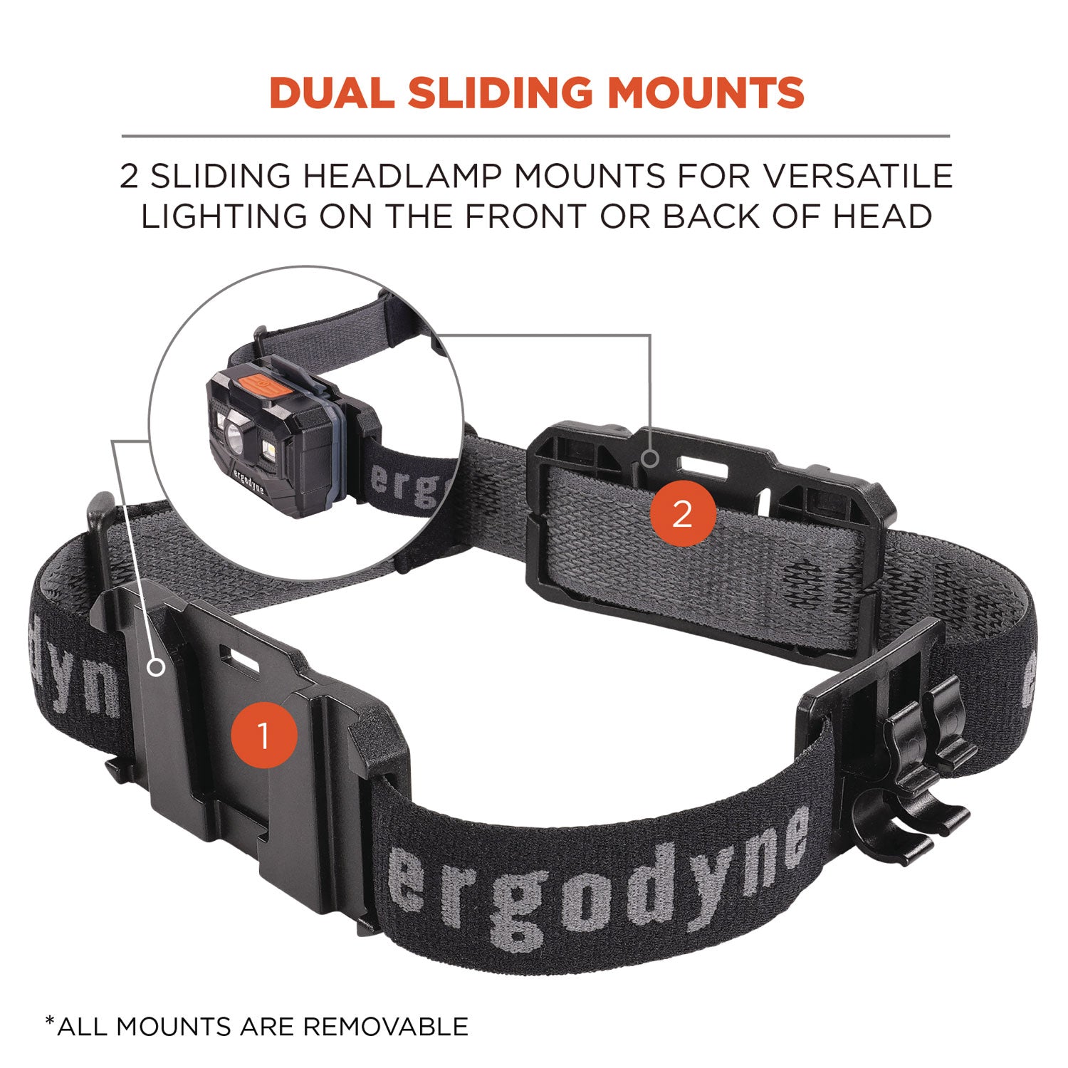 Skullerz 8980 Headband Light Mount with Fabric Strap, Ships in 1-3 Business Days