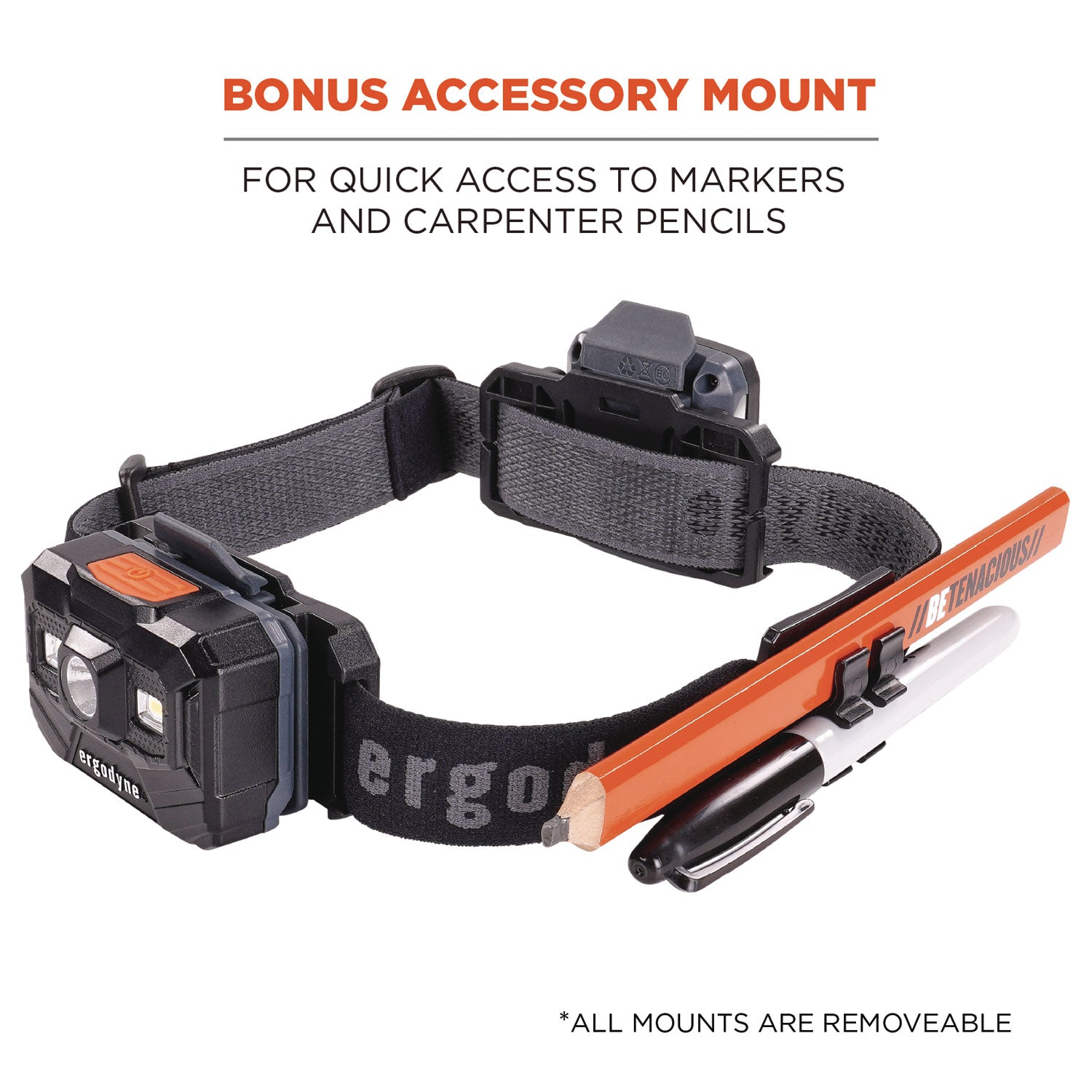 Skullerz 8980 Headband Light Mount with Fabric Strap, Ships in 1-3 Business Days