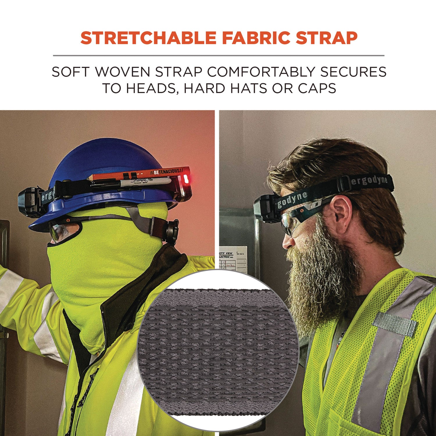 Skullerz 8980 Headband Light Mount with Fabric Strap, Ships in 1-3 Business Days