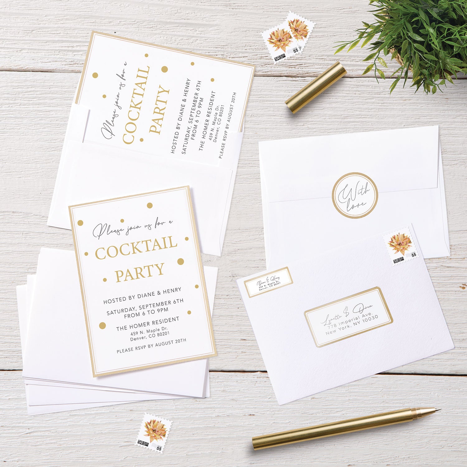 invitation-cards-with-metallic-border-inkjet-laser-80-lb-5-x-7-matte-white-2-cards-sheet-15-sheets-pack_ave3325 - 5