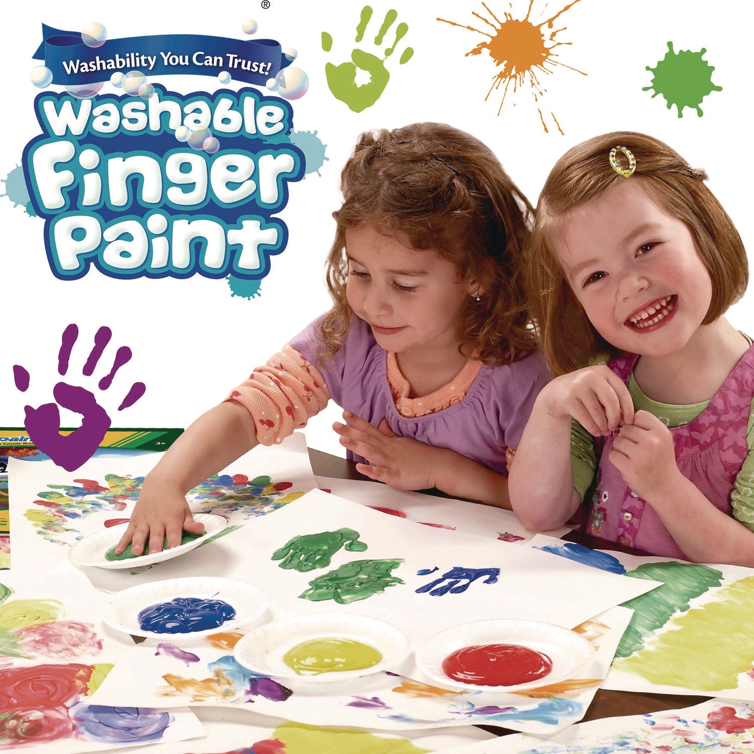 Washable Fingerpaint, Orange, 16 oz Bottle
