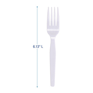 Mediumweight Polystyrene, Fork, White, 10 Boxes of 100/Carton
