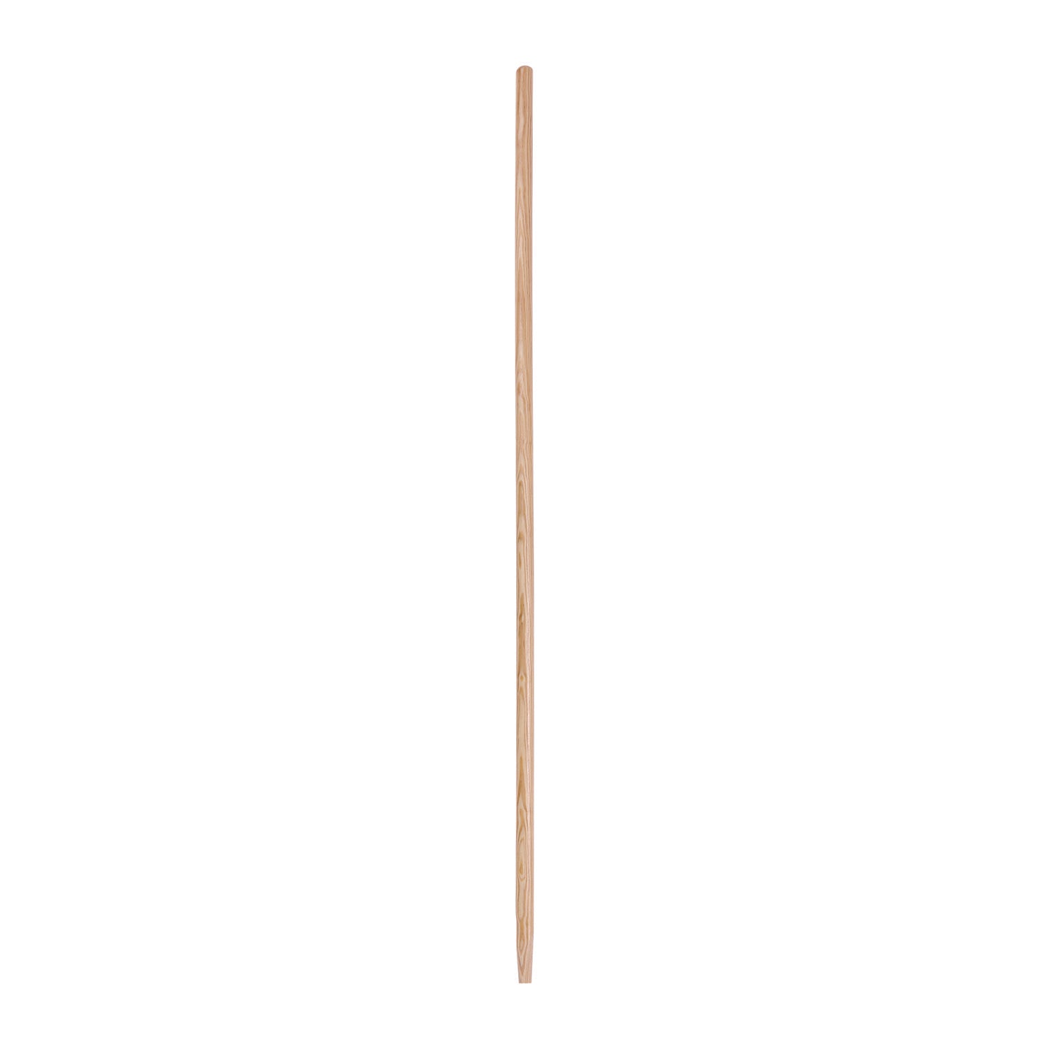 Tapered End Broom Handle, Lacquered Hardwood, 1.13" dia x 54", Natural