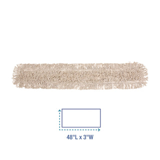 Mop Head, Dust, Cotton, 48 x 3, White
