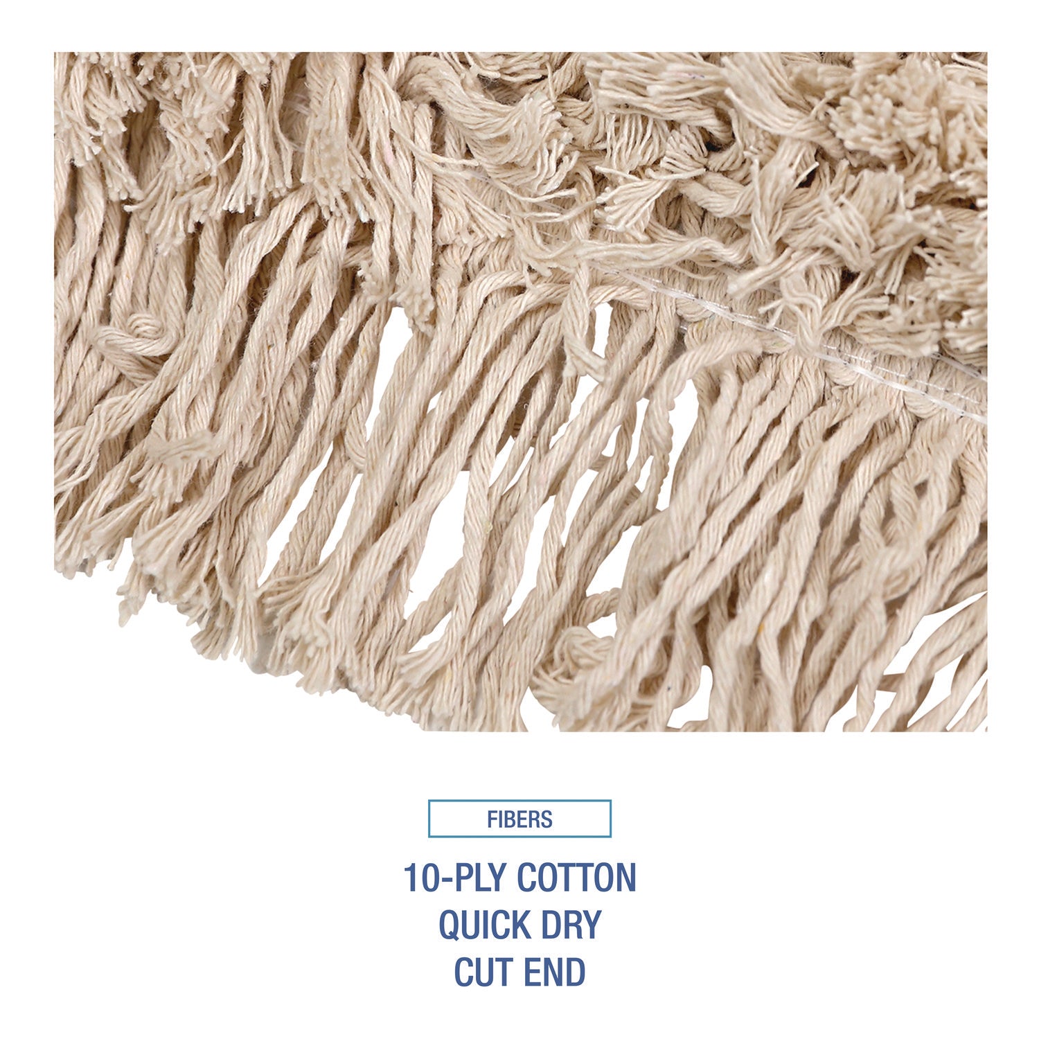 Mop Head, Dust, Cotton, 48 x 3, White
