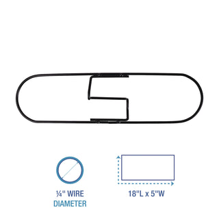 Clip-On Dust Mop Frame, 18w x 5d, Zinc Plated