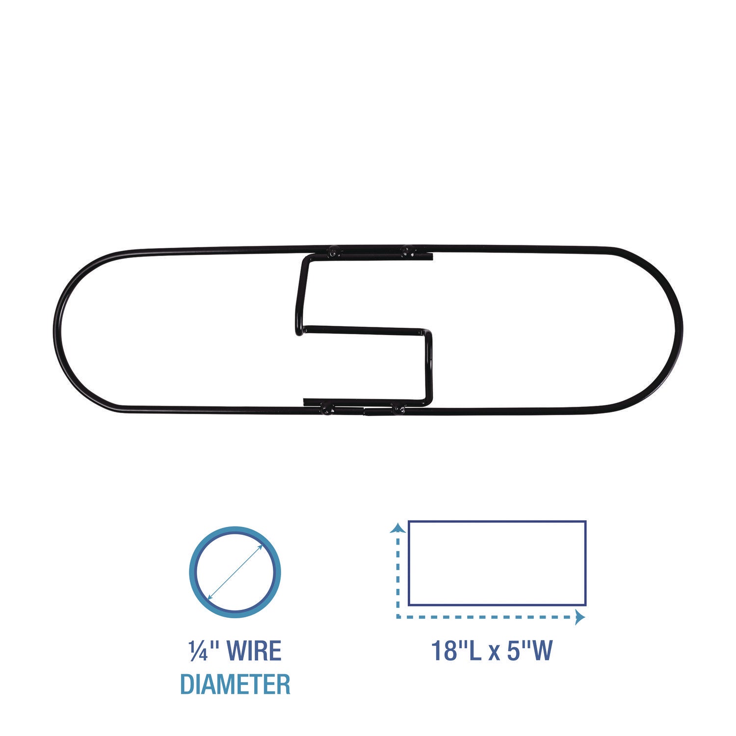 Clip-On Dust Mop Frame, 18w x 5d, Zinc Plated