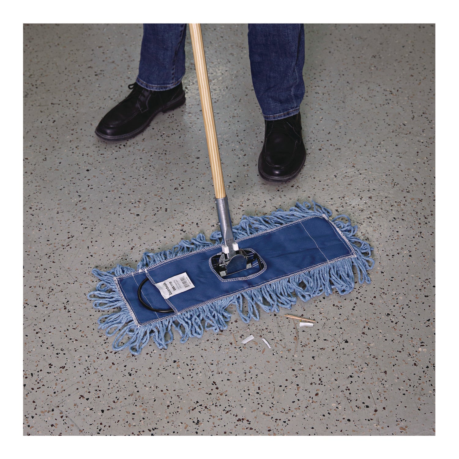 Clip-On Dust Mop Frame, 18w x 5d, Zinc Plated