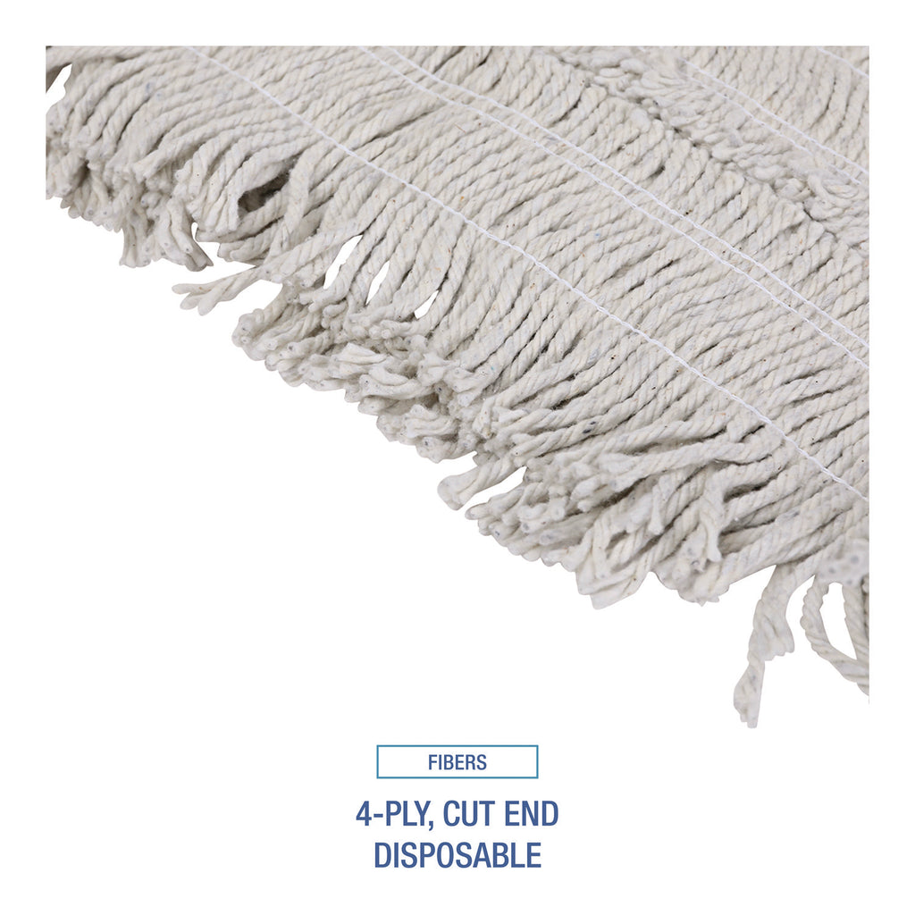 Disposable Dust Mop Head, Cotton, 18w x 5d