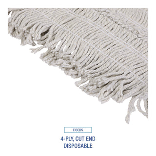 Disposable Dust Mop Head, Cotton, 18w x 5d