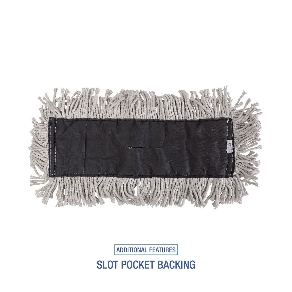 Disposable Dust Mop Head, Cotton, 18w x 5d