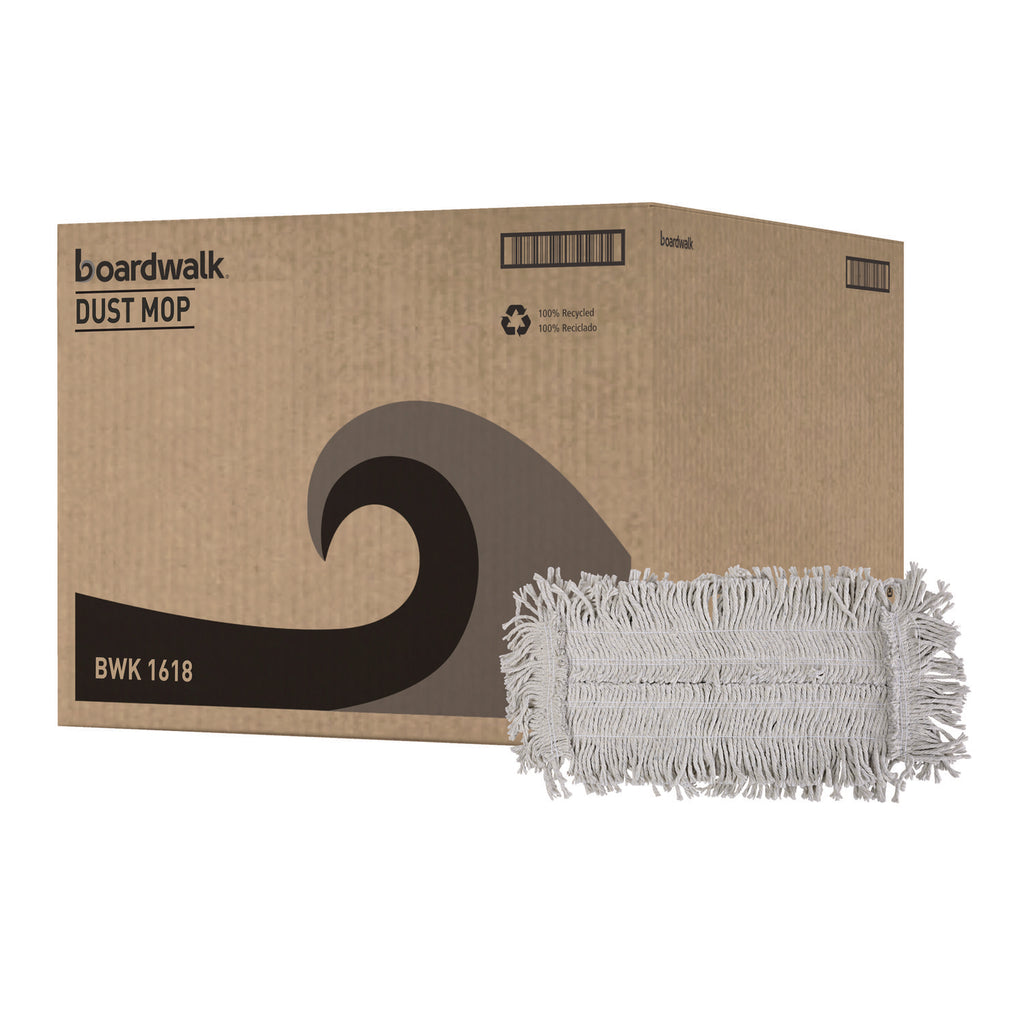 Disposable Dust Mop Head, Cotton, 18w x 5d