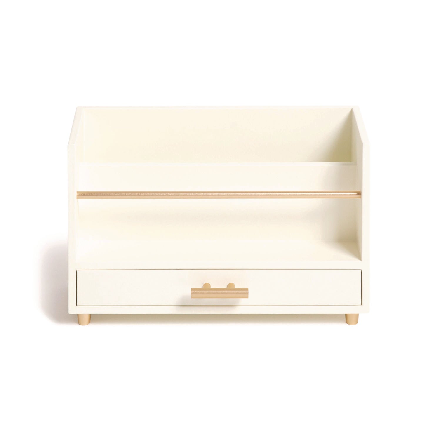 juliet-desk-organizer-3-compartments-1-drawer-95-x-42-x-49-white-gold-wood-metal_ubr3464u0312 - 1