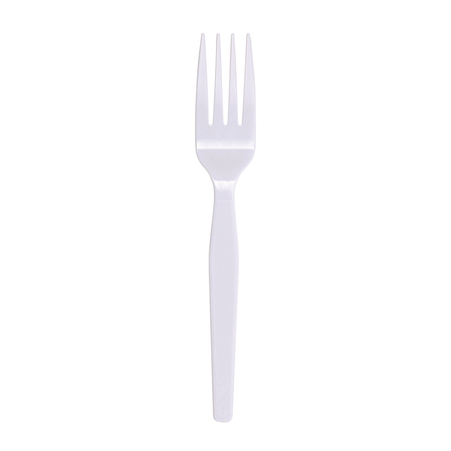 Mediumweight Polystyrene, Fork, White, 10 Boxes of 100/Carton