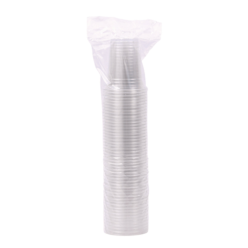 Clear Plastic Cold Cups, 12 oz, PET, 20 Cups/Sleeve, 50 Sleeves/Carton