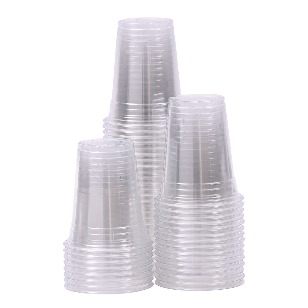 Clear Plastic Cold Cups, 12 oz, PET, 20 Cups/Sleeve, 50 Sleeves/Carton