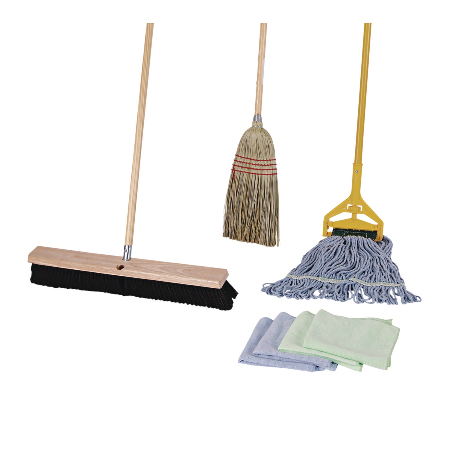 cleaning-kit-medium-blue-cotton-rayon-synthetic-head-60-natural-yellow-wood-metal-handle_bwkcleankit - 1