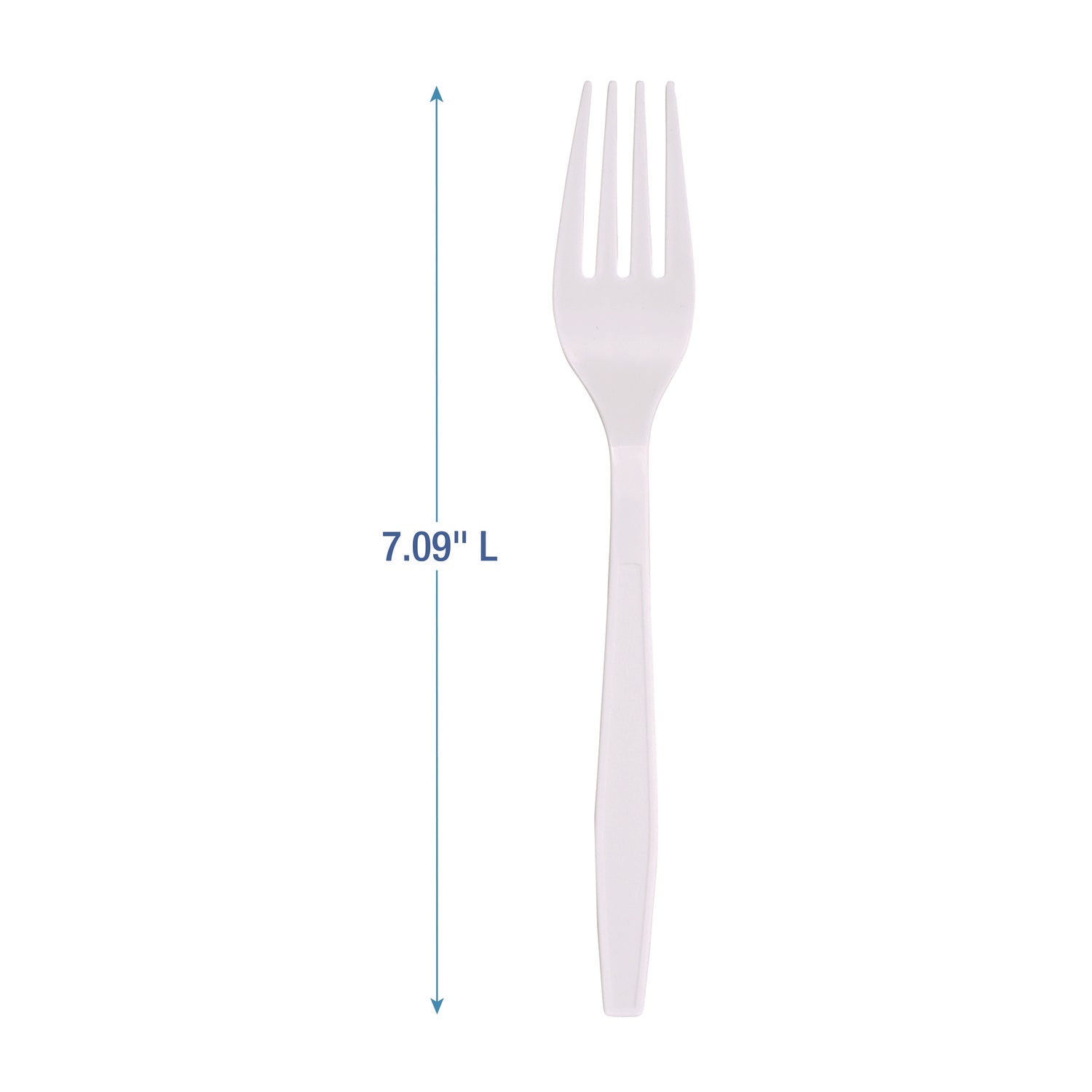 Heavyweight Polypropylene Cutlery, Fork, White, 1000/Carton