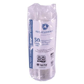 Flat Plug Fit Plas Cntnr Lid F/8-32Oz Cle 10/50