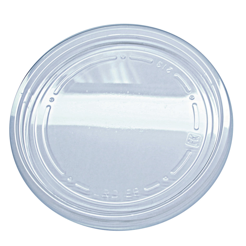 Flat Plug Fit Plas Cntnr Lid F/8-32Oz Cle 10/50