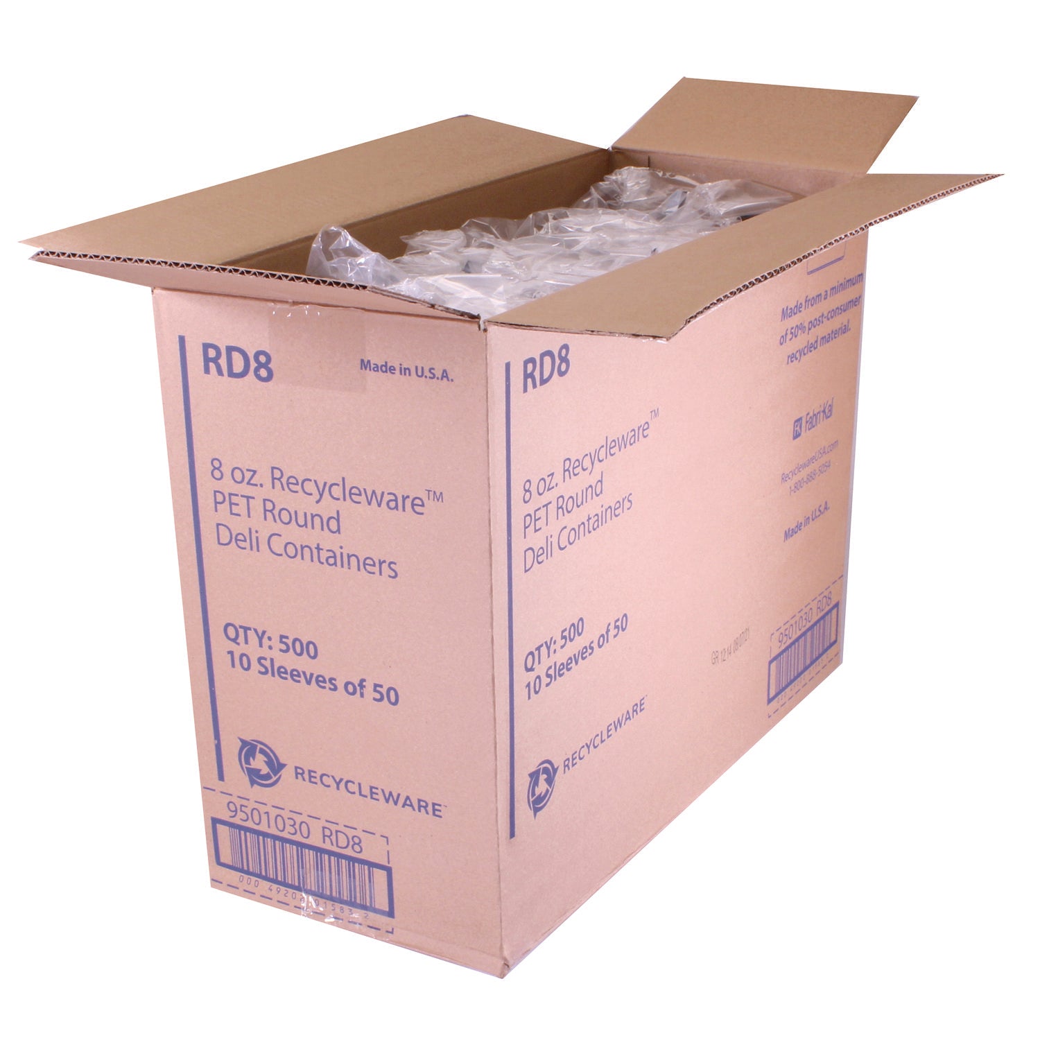 Alur Deli Plas Cntnr 8Oz Cle 10/50