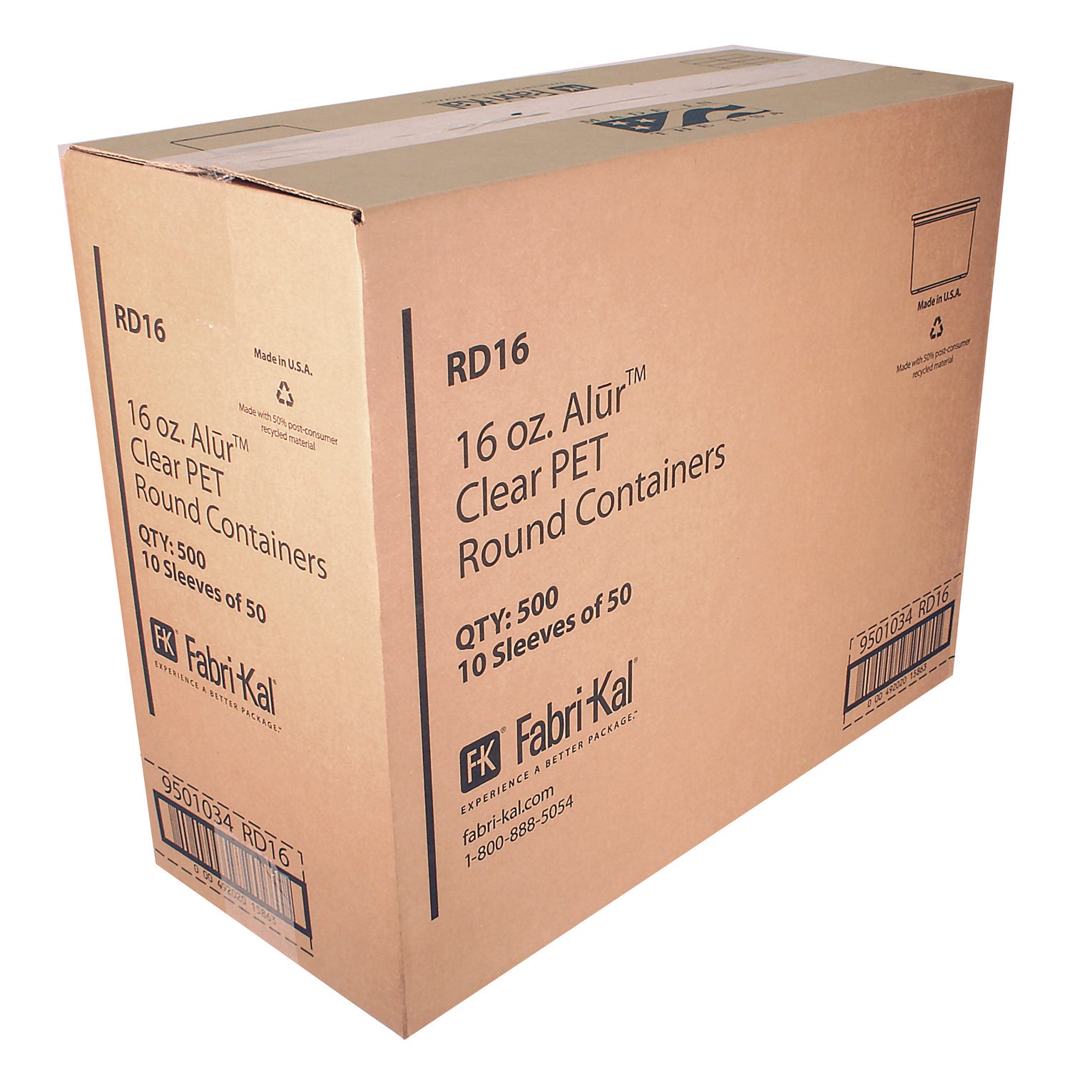 Alur Deli Plas Cntnr 16Oz Cle 10/50