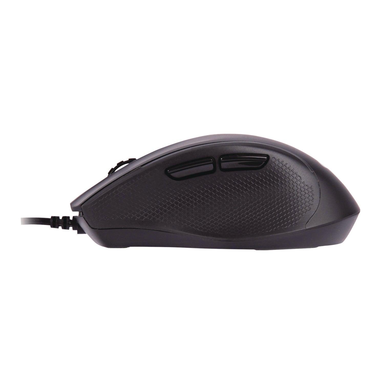Full-Size Wired Optical Mouse, USB 2.0, Right Hand Use, Black