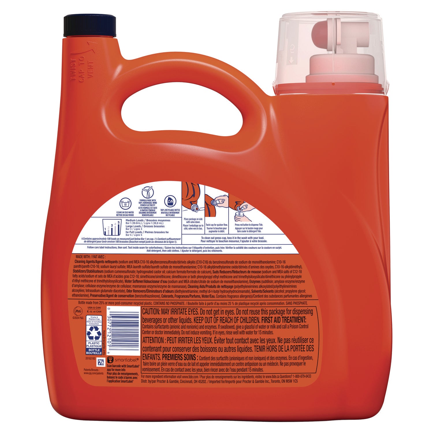 liquid-laundry-detergent-original-scent-132-oz-pour-bottle-4-carton_pgc12101 - 5