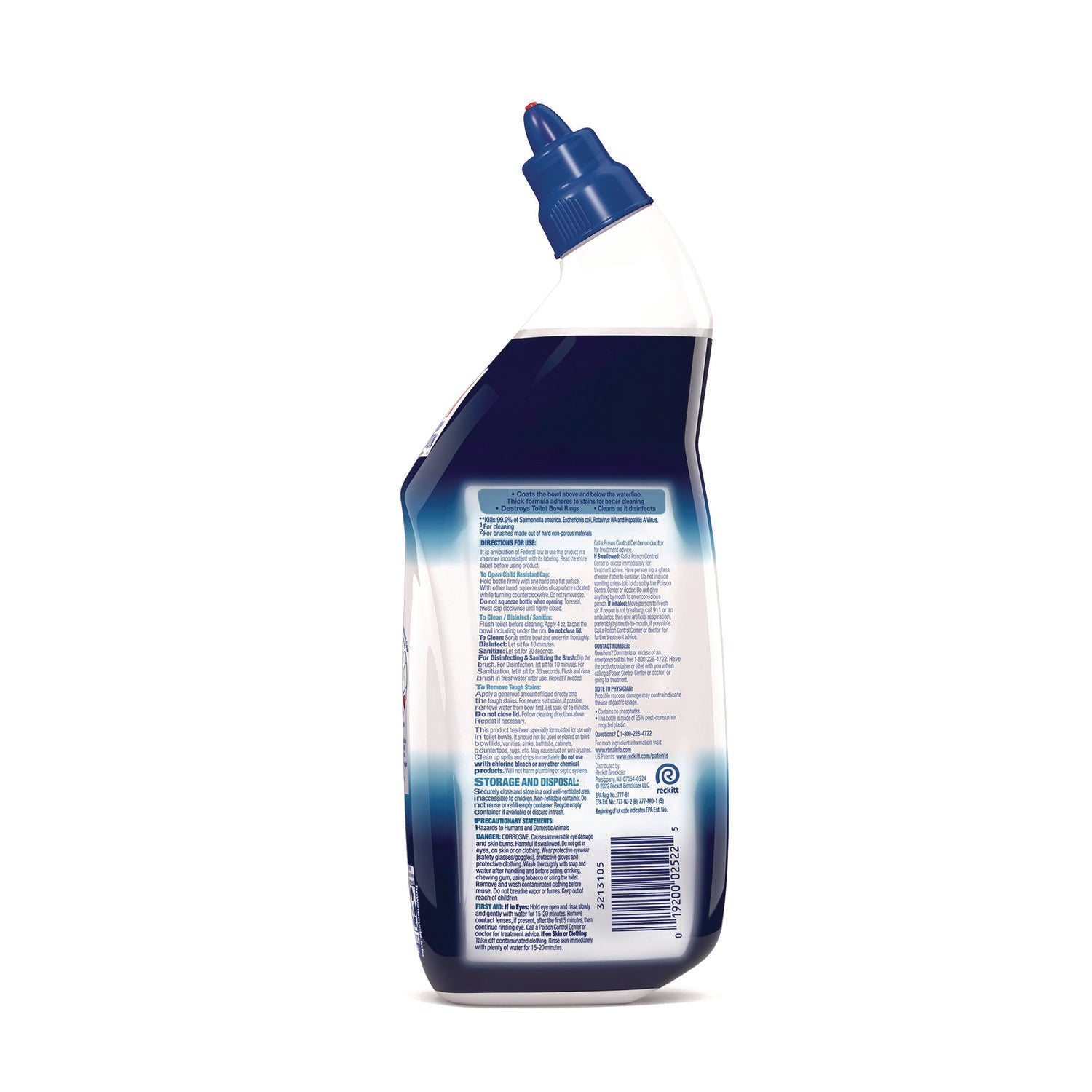 Disinfectant Toilet Bowl Cleaner, Atlantic Fresh, 24 oz Bottle, 9/Carton