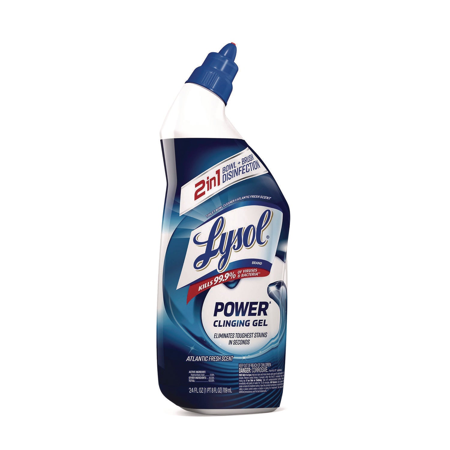 Disinfectant Toilet Bowl Cleaner, Atlantic Fresh, 24 oz Bottle