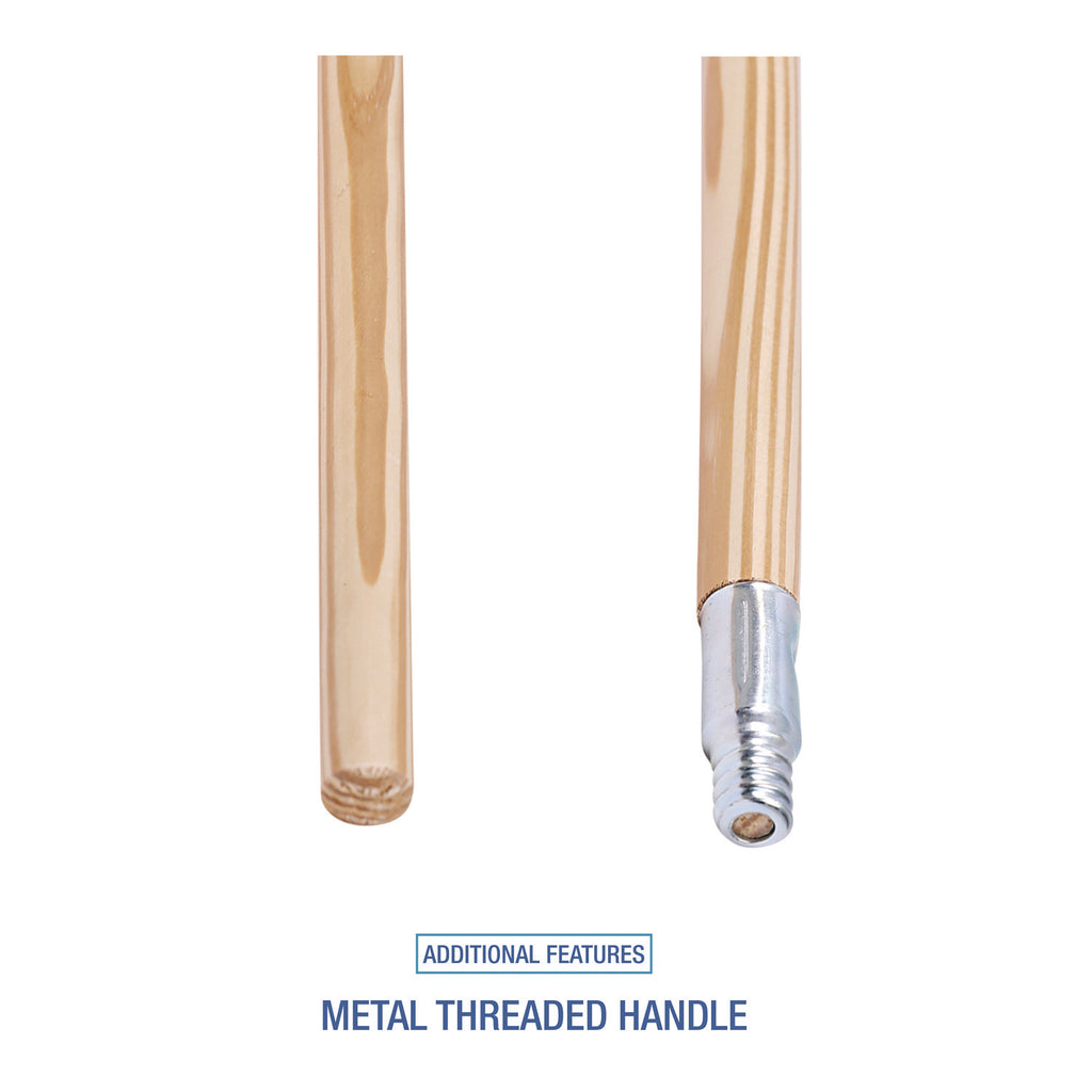 Cleaning Kit, Medium Blue Cotton/Rayon/Synthetic Head, 60" Natural/Yellow Wood/Metal Handle