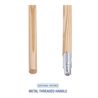 Cleaning Kit, Medium Blue Cotton/Rayon/Synthetic Head, 60" Natural/Yellow Wood/Metal Handle