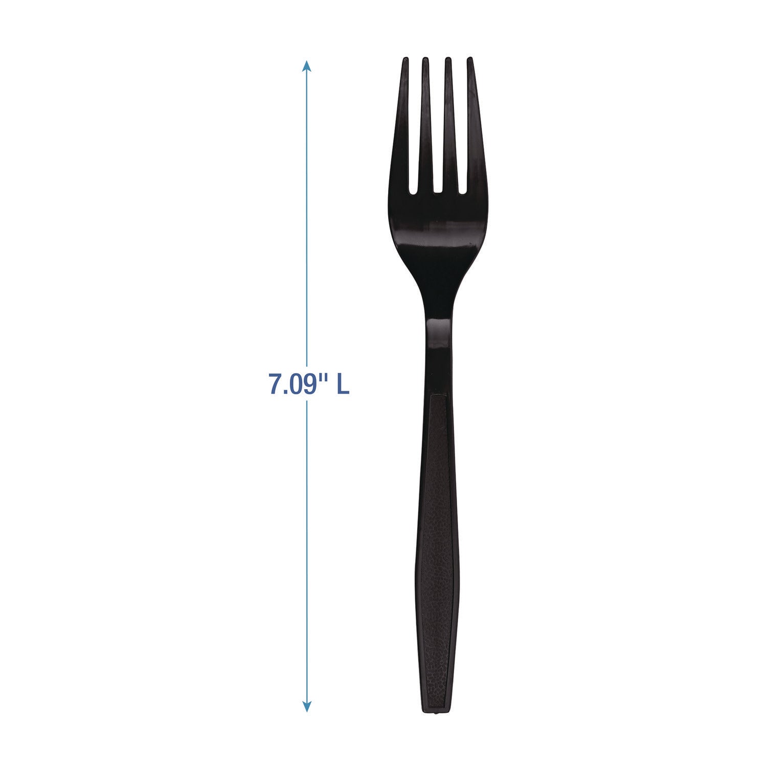 Heavyweight Polypropylene Cutlery, Fork, Black, 1000/Carton