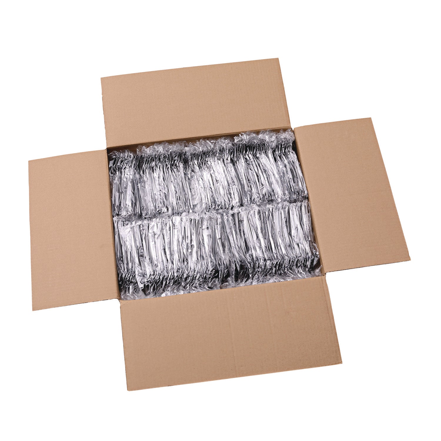 Heavyweight Wrapped Polystyrene Cutlery, Soup Spoon, Black, 1,000/Carton