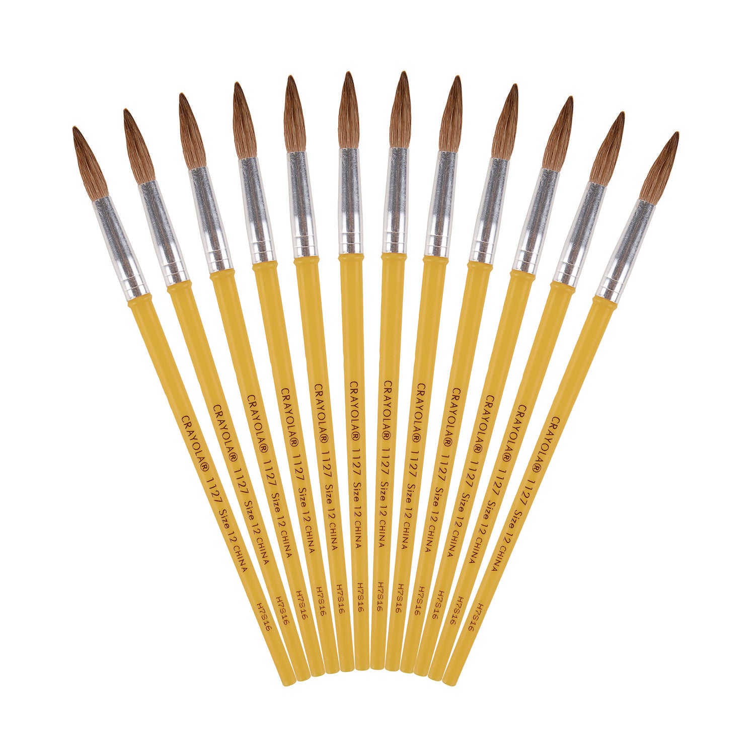 Watercolor Brush Set, Size 12, Camel-Hair Blend, Round Profile, 3/Pack - 