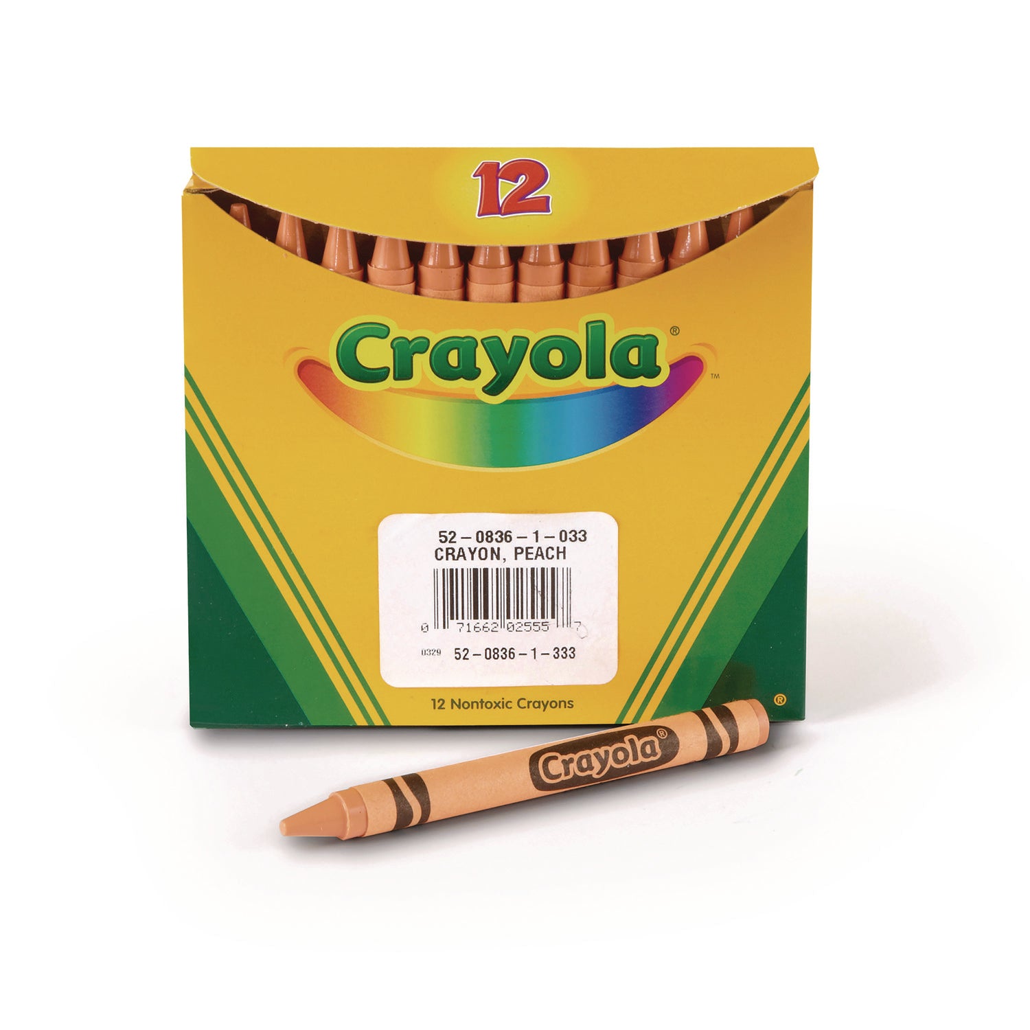 Bulk Crayons, Peach, 12/Box