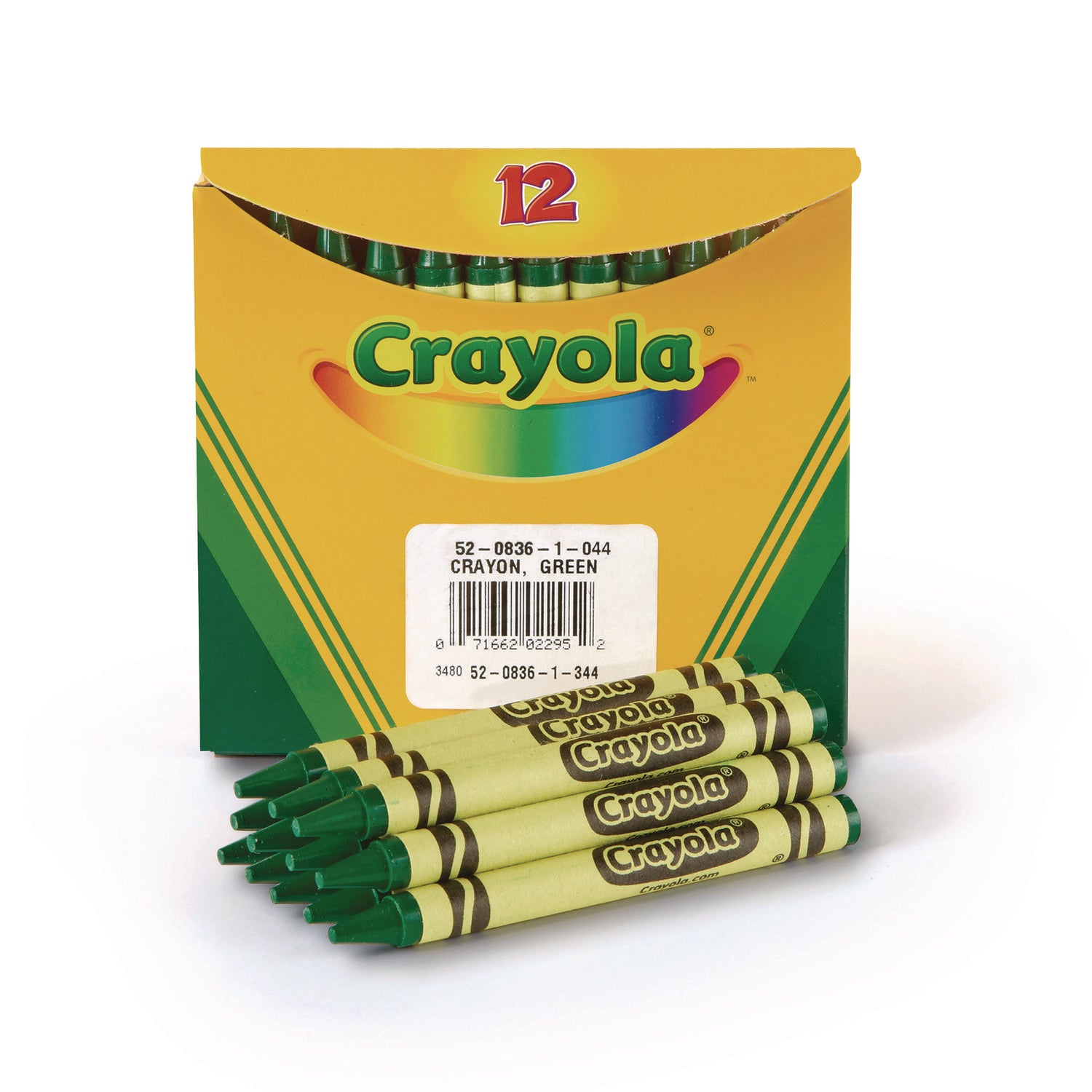 Bulk Crayons, Green, 12/Box - 