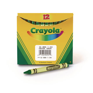 Bulk Crayons, Green, 12/Box