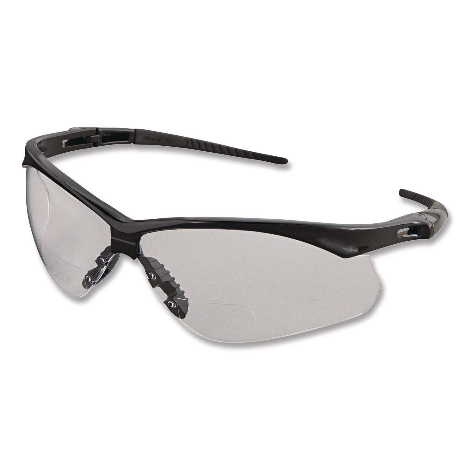 V60 Nemesis Rx Reader Safety Glasses, Black Frame, Clear Lens, +2.5 Diopter Strength