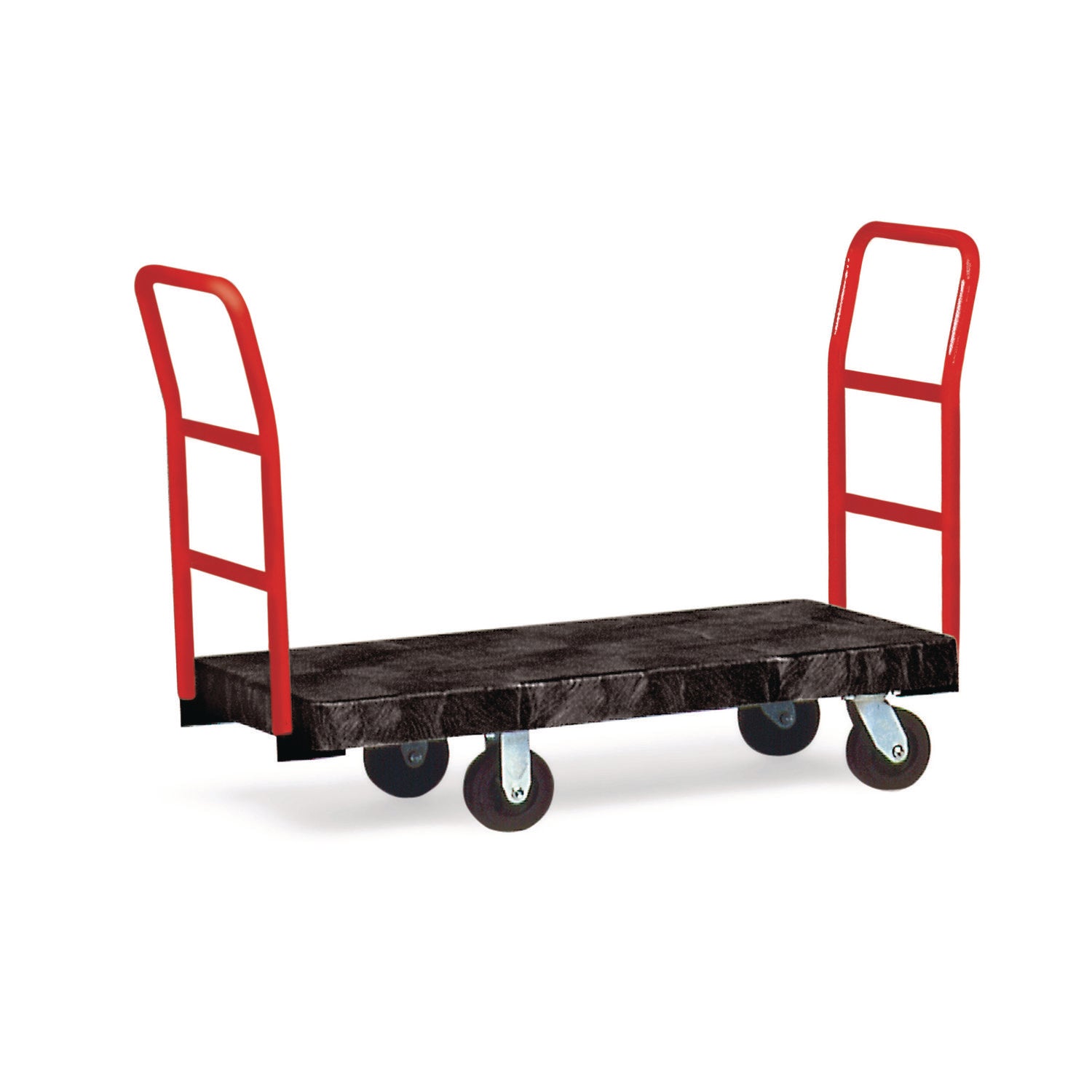 Heavy-Duty Platform Truck Cart, 1,200 lb Capacity, 24 x 48 Platform, Black - 