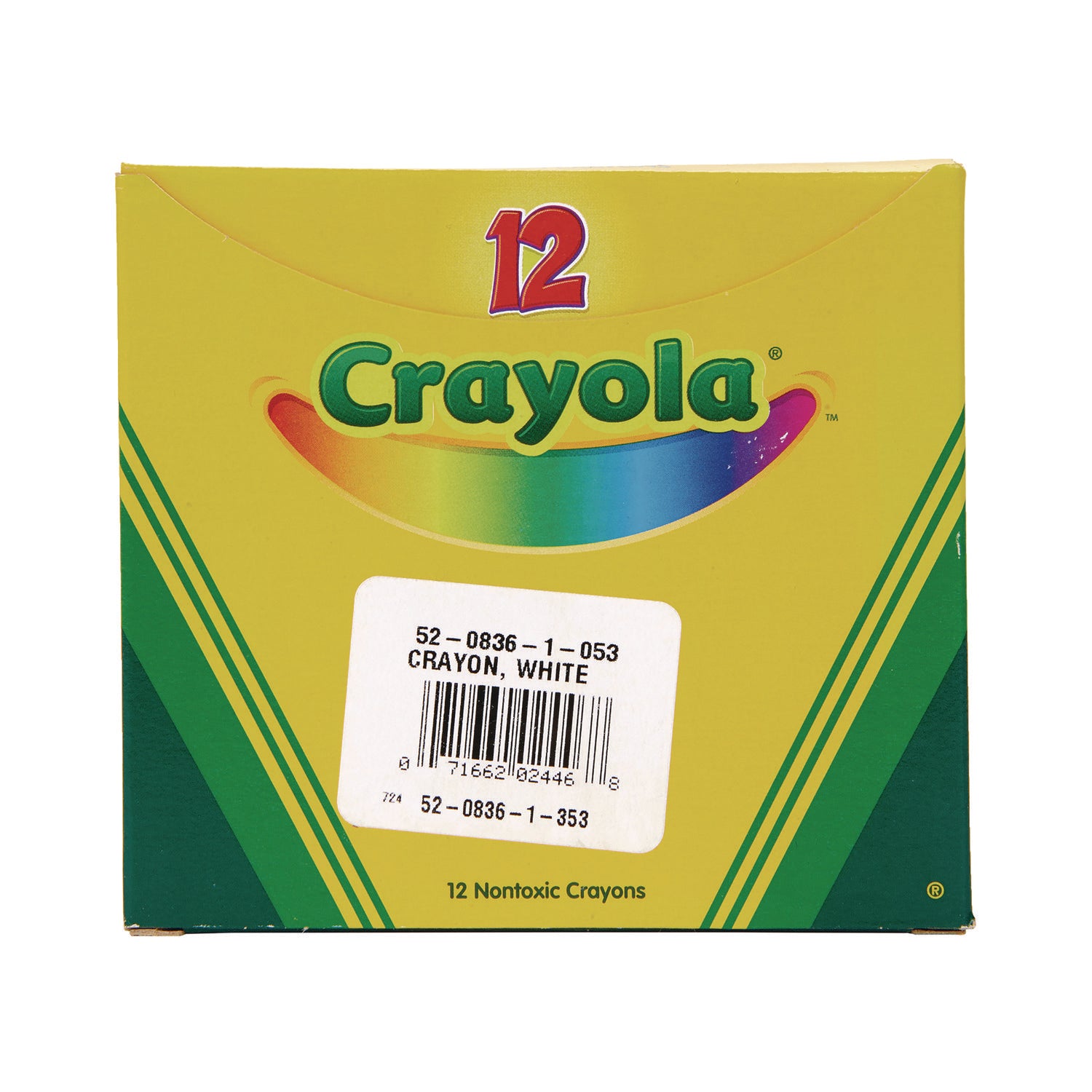 Bulk Crayons, White, 12/Box - 