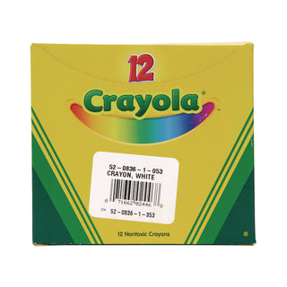 Bulk Crayons, White, 12/Box