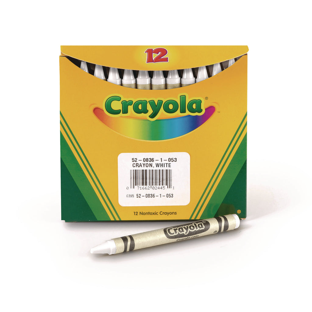 Bulk Crayons, White, 12/Box