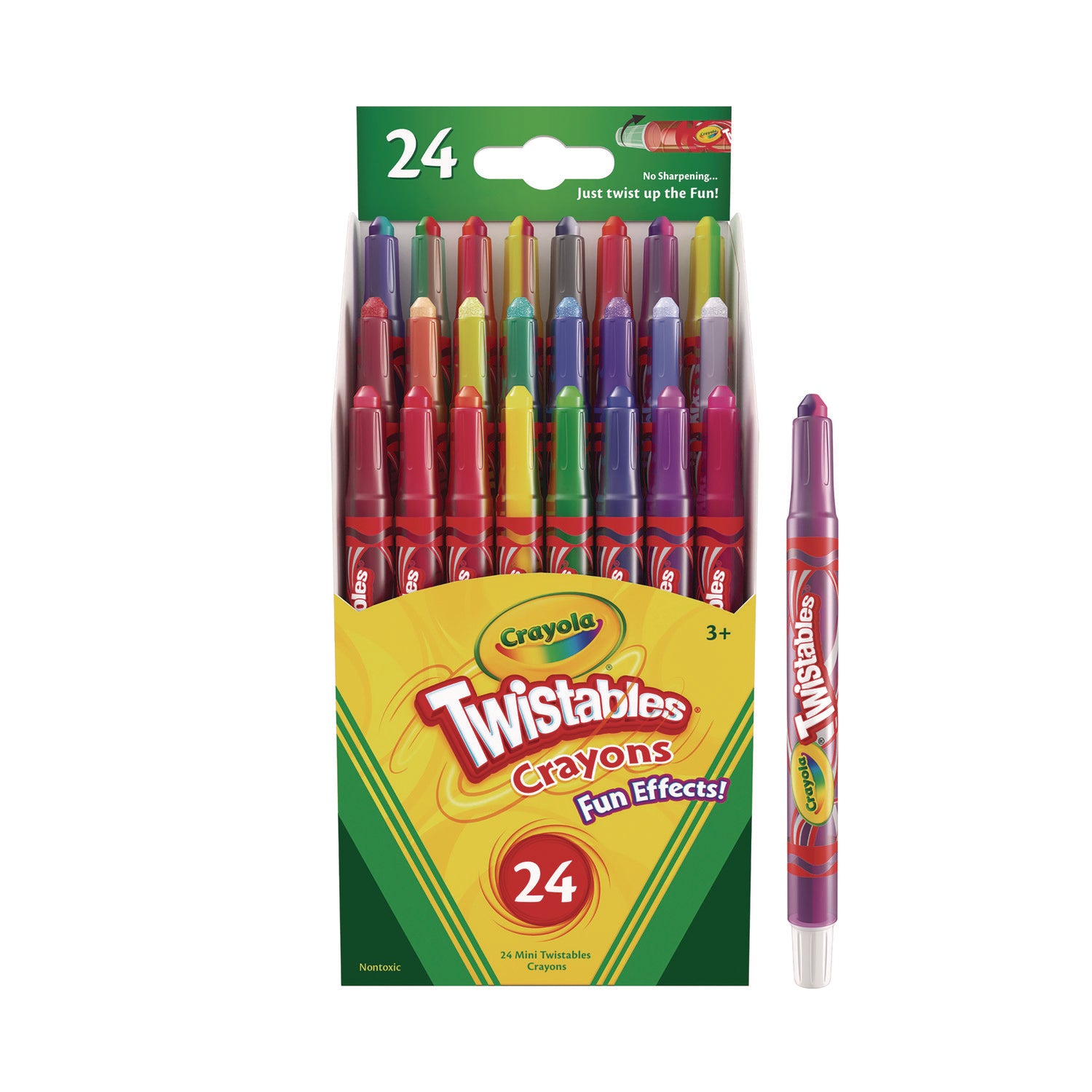 Twistables Mini Crayons, Assorted, 24/Pack