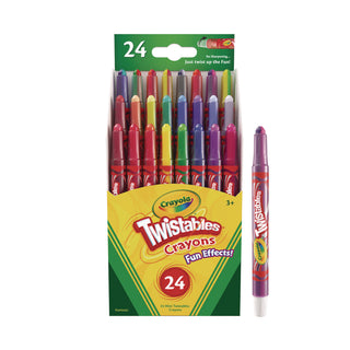 Twistables Mini Crayons, Assorted, 24/Pack