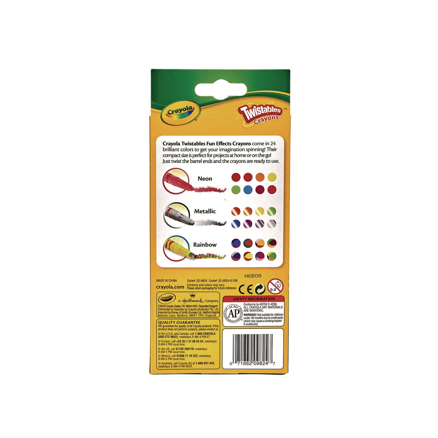 Twistables Mini Crayons, Assorted, 24/Pack