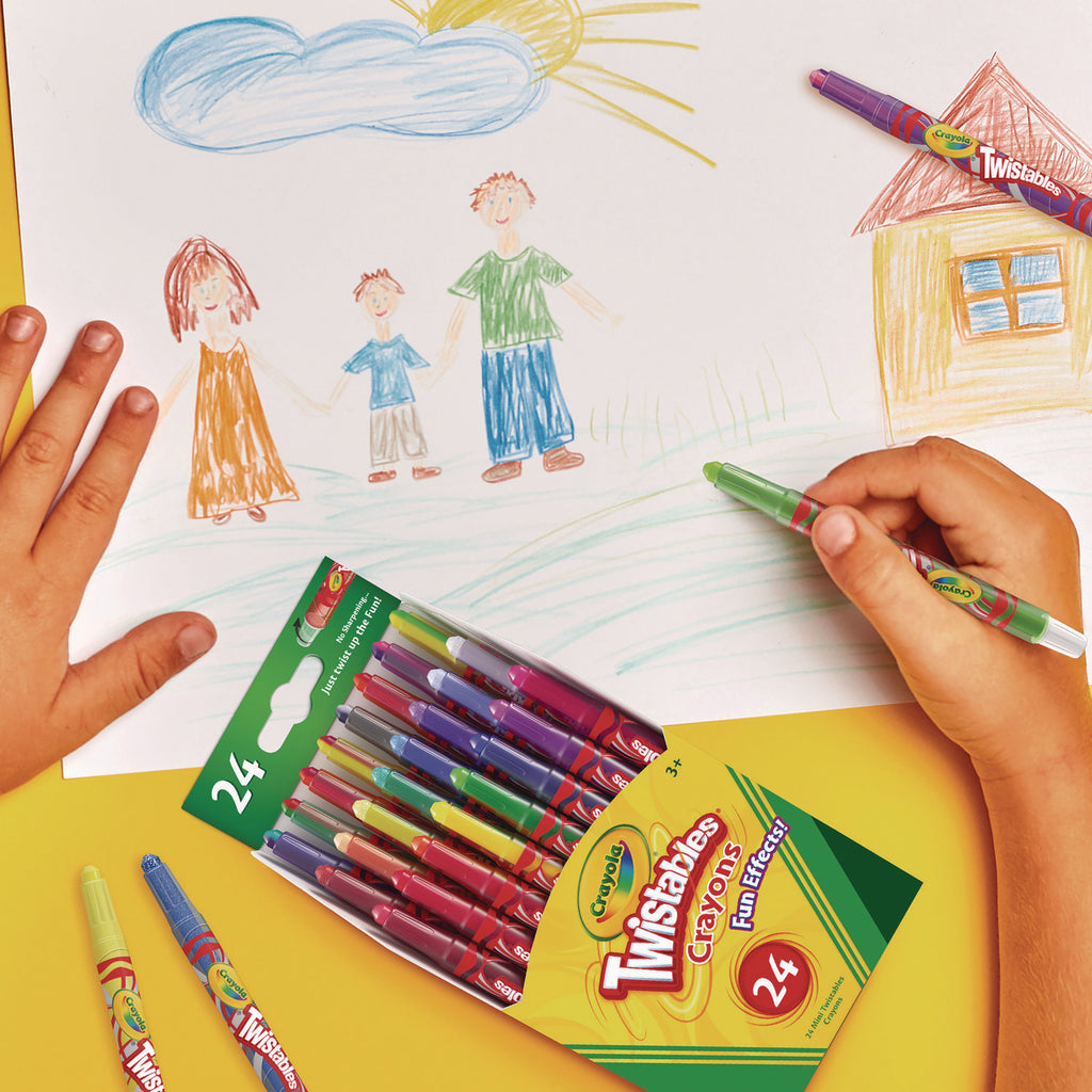 Twistables Mini Crayons, Assorted, 24/Pack